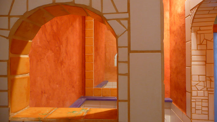 Salle d'eau orientale, plan serré Salle d'eau orientale, plan serré